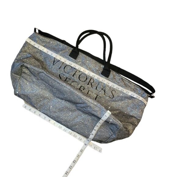 Victorias Secret Limited Edition Silver Glitter Weekender Tote Bag NWOT - Picture 13 of 15